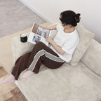 142 Contemporary Corduroy Sectional Sofa Classic Deep Couch