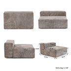 142 Contemporary Corduroy Sectional Sofa Classic Deep Couch