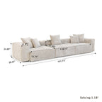 142 Contemporary Corduroy Sectional Sofa Classic Deep Couch