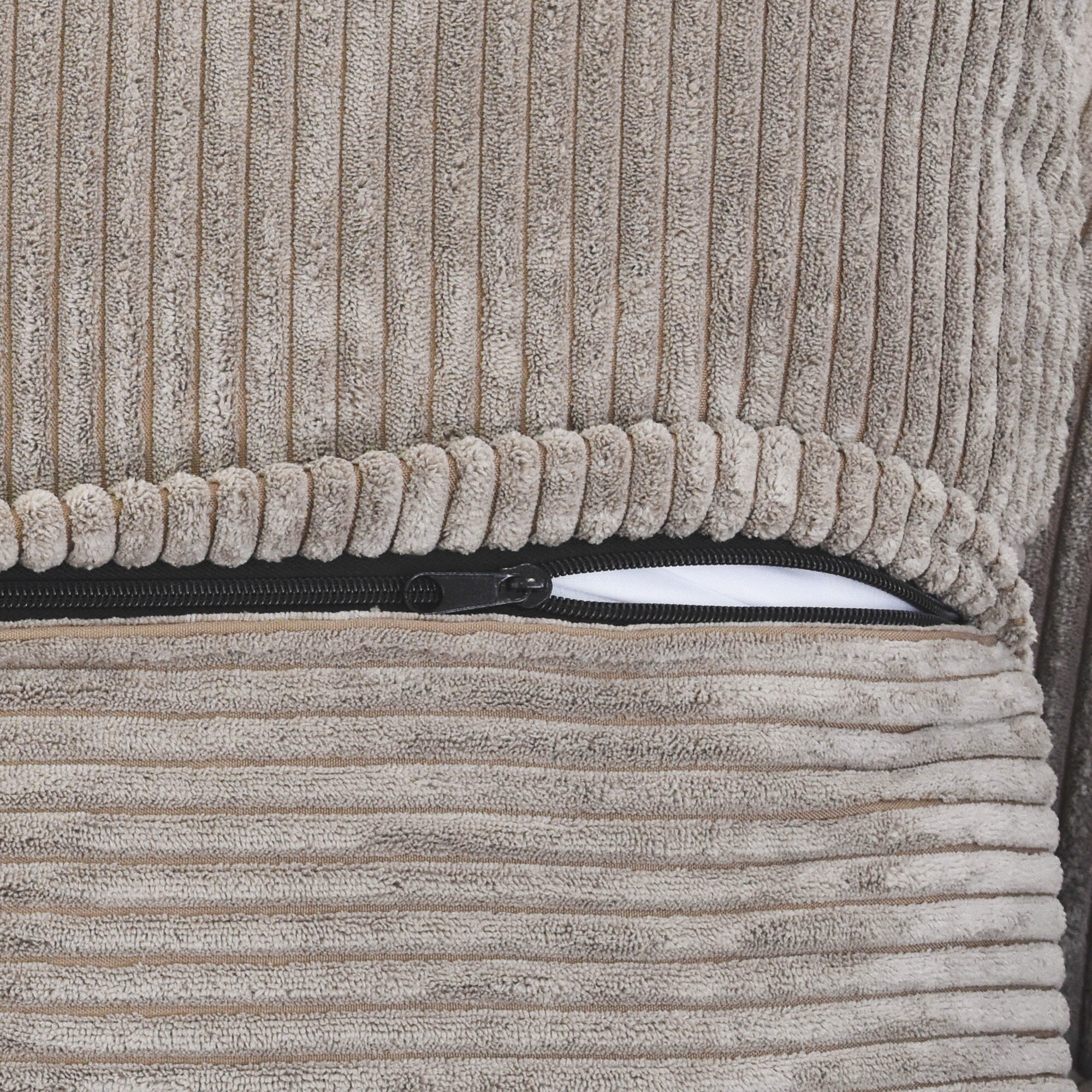 142 Contemporary Corduroy Sectional Sofa Classic Deep Couch