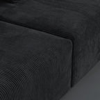 142 Contemporary Corduroy Sectional Sofa Classic Deep Couch