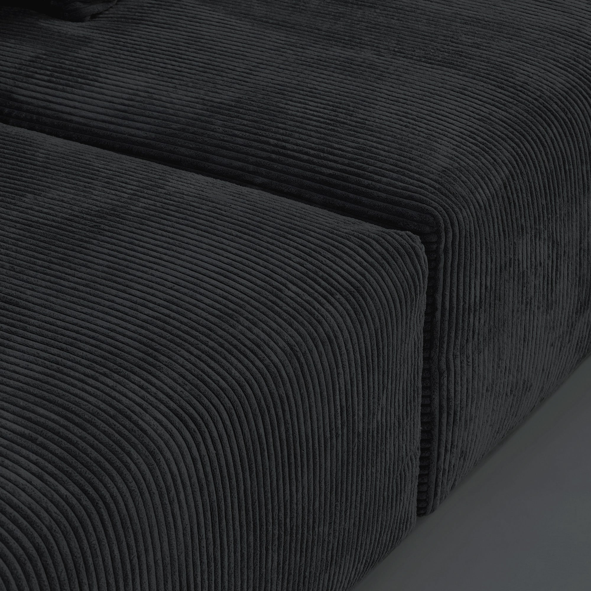 142 Contemporary Corduroy Sectional Sofa Classic Deep Couch