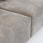 142 Contemporary Corduroy Sectional Sofa Classic Deep Couch
