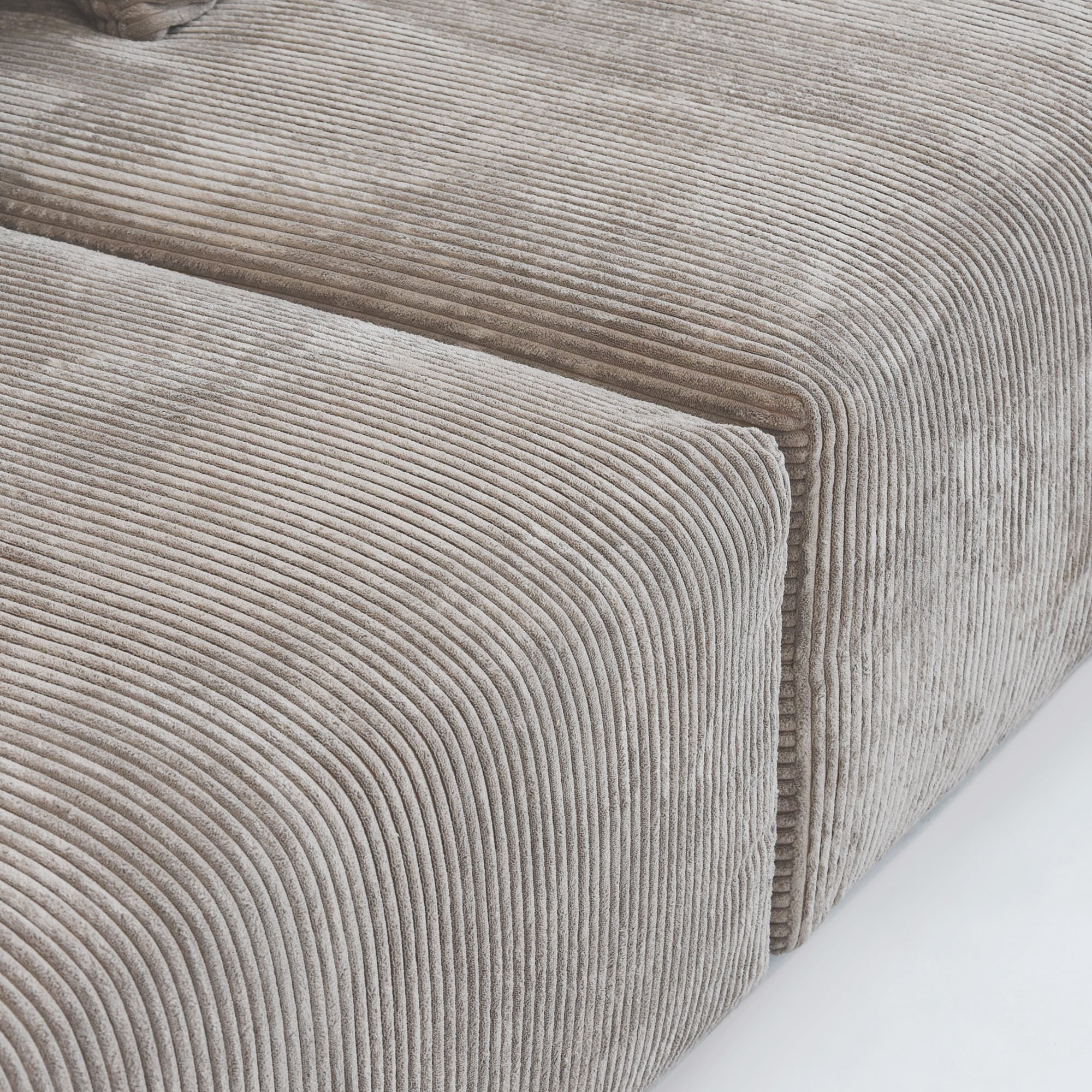 142 Contemporary Corduroy Sectional Sofa Classic Deep Couch