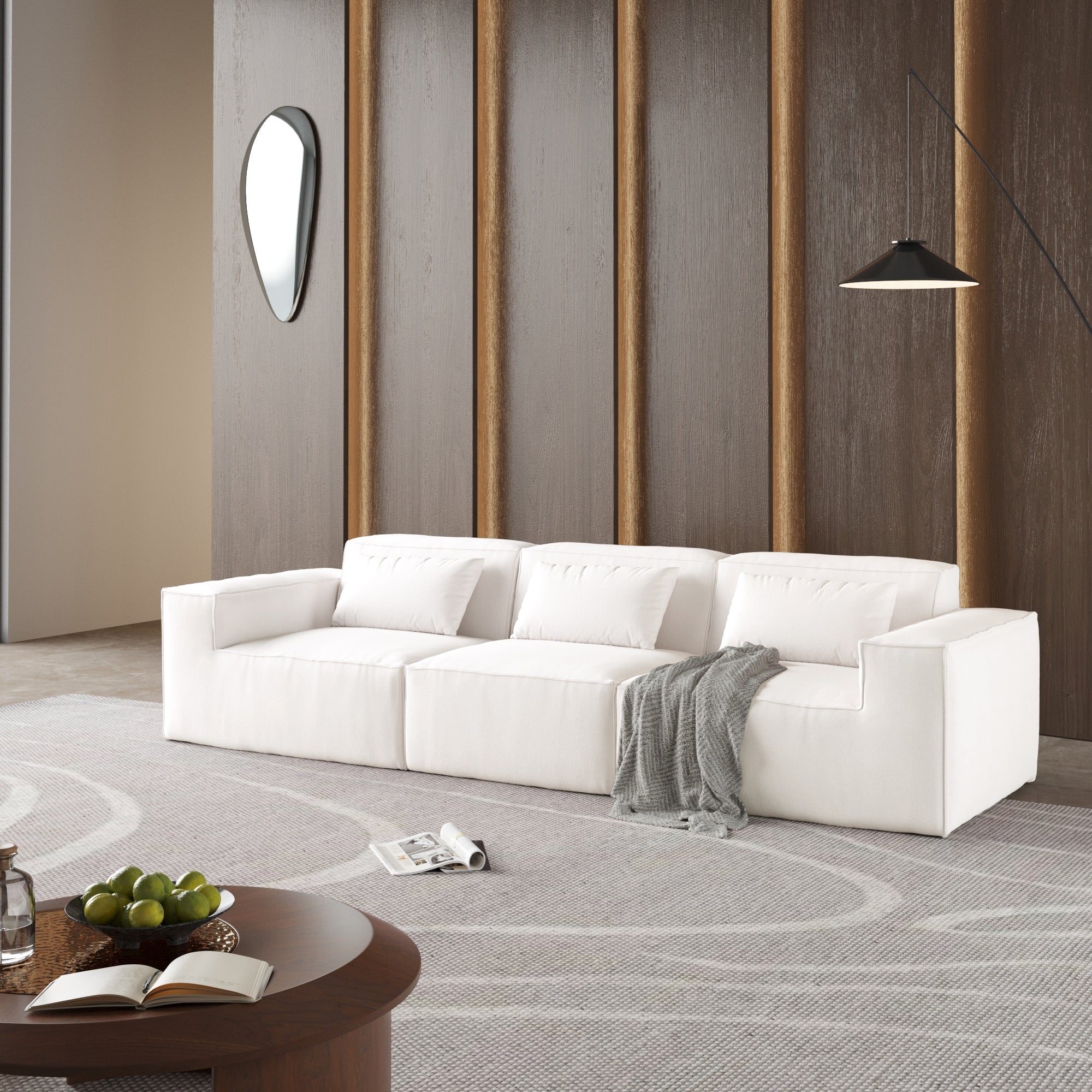 149 Cloud Sectional Couch, Huge Plus 4 Seats Modular Sofa, Modern Comfy Corduroy Couches, Sofas Furniture for Living Room