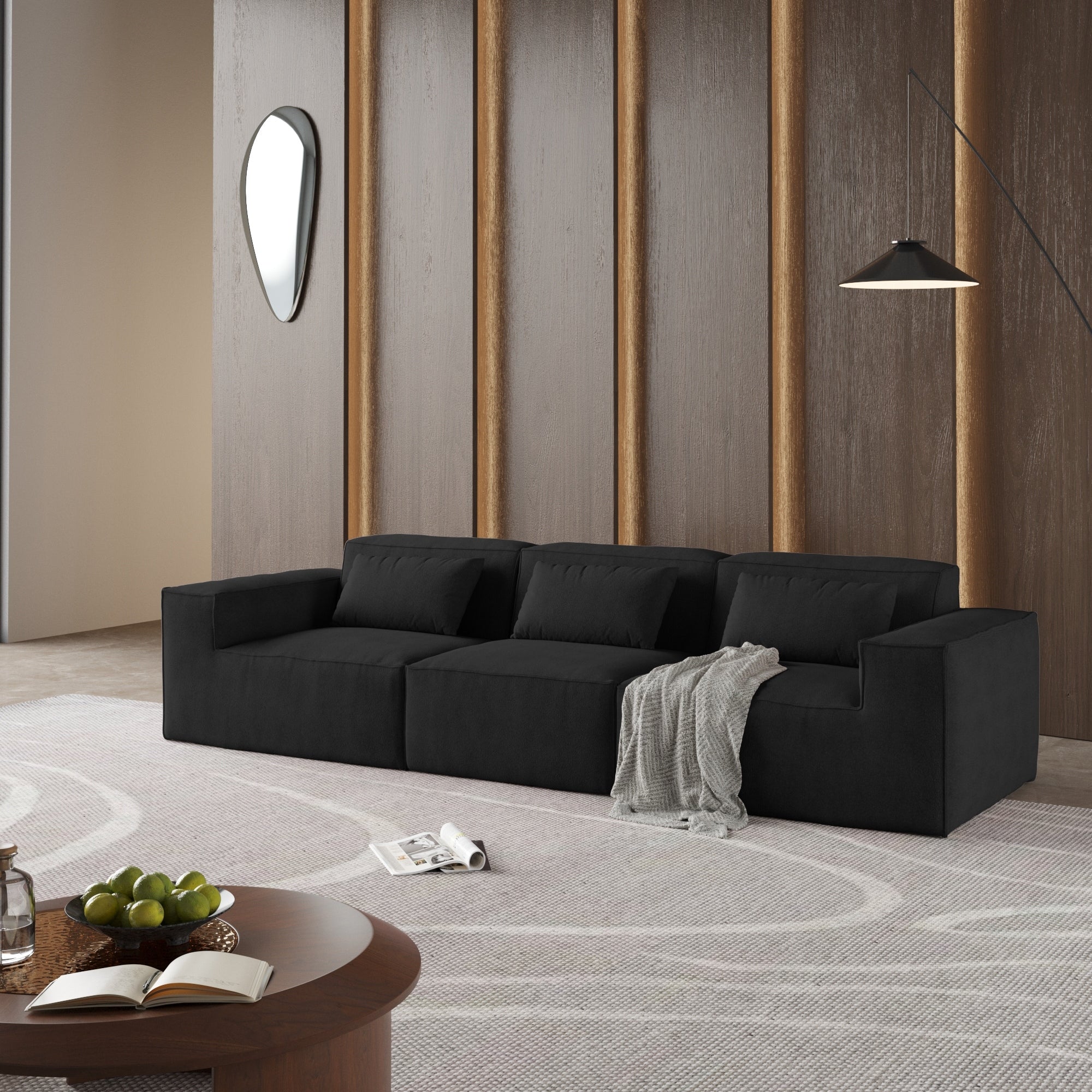 149 Cloud Sectional Couch, Huge Plus 4 Seats Modular Sofa, Modern Comfy Corduroy Couches, Sofas Furniture for Living Room