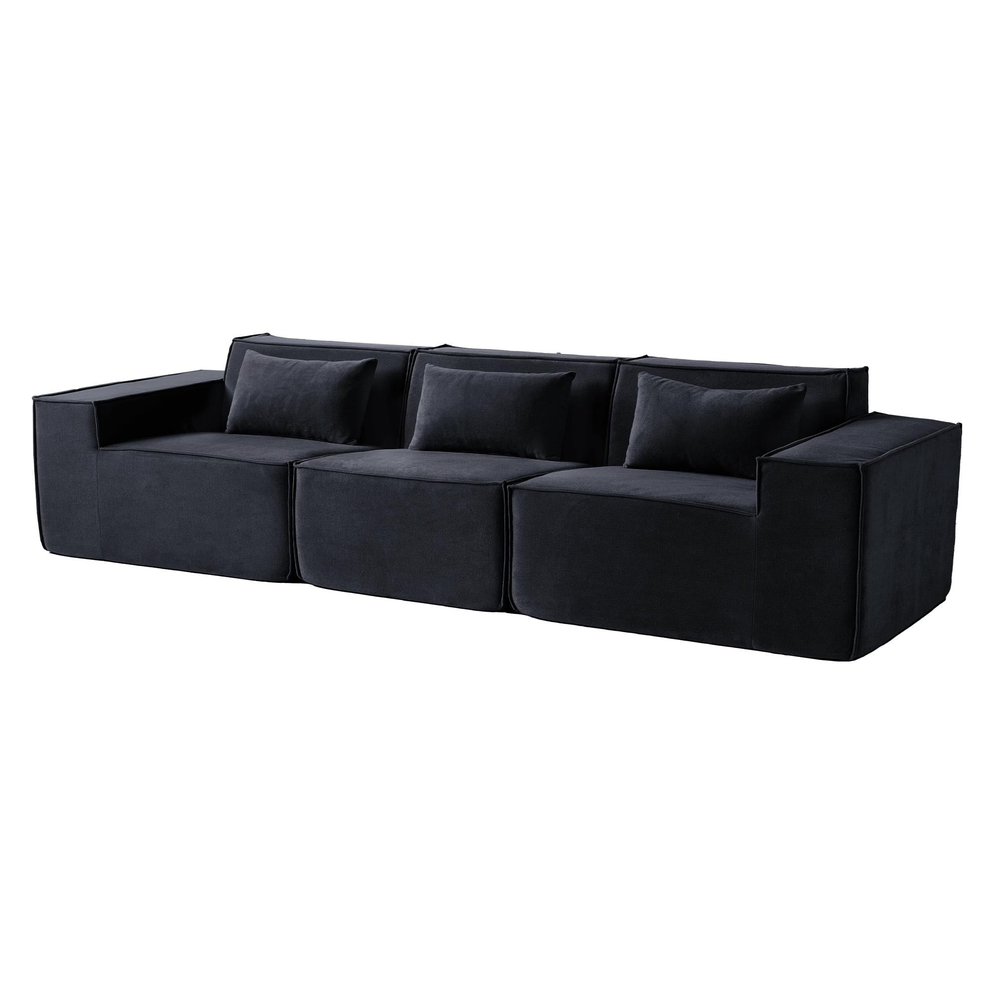 149 Cloud Sectional Couch, Huge Plus 4 Seats Modular Sofa, Modern Comfy Corduroy Couches, Sofas Furniture for Living Room