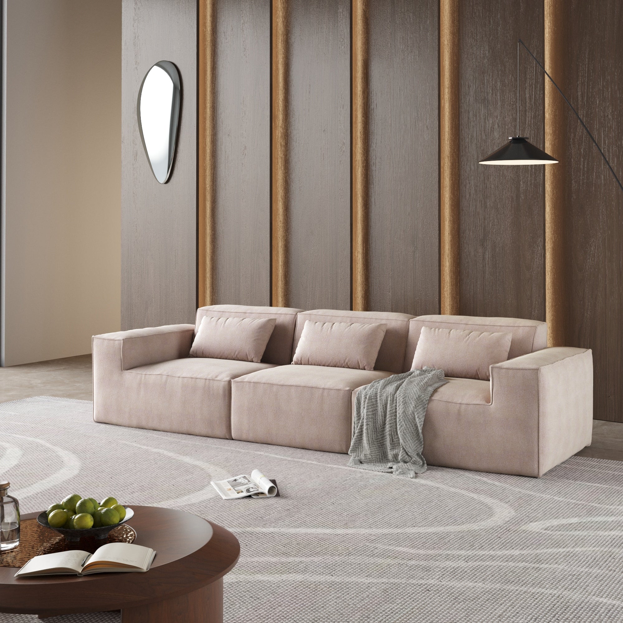 149 Cloud Sectional Couch, Huge Plus 4 Seats Modular Sofa, Modern Comfy Corduroy Couches, Sofas Furniture for Living Room