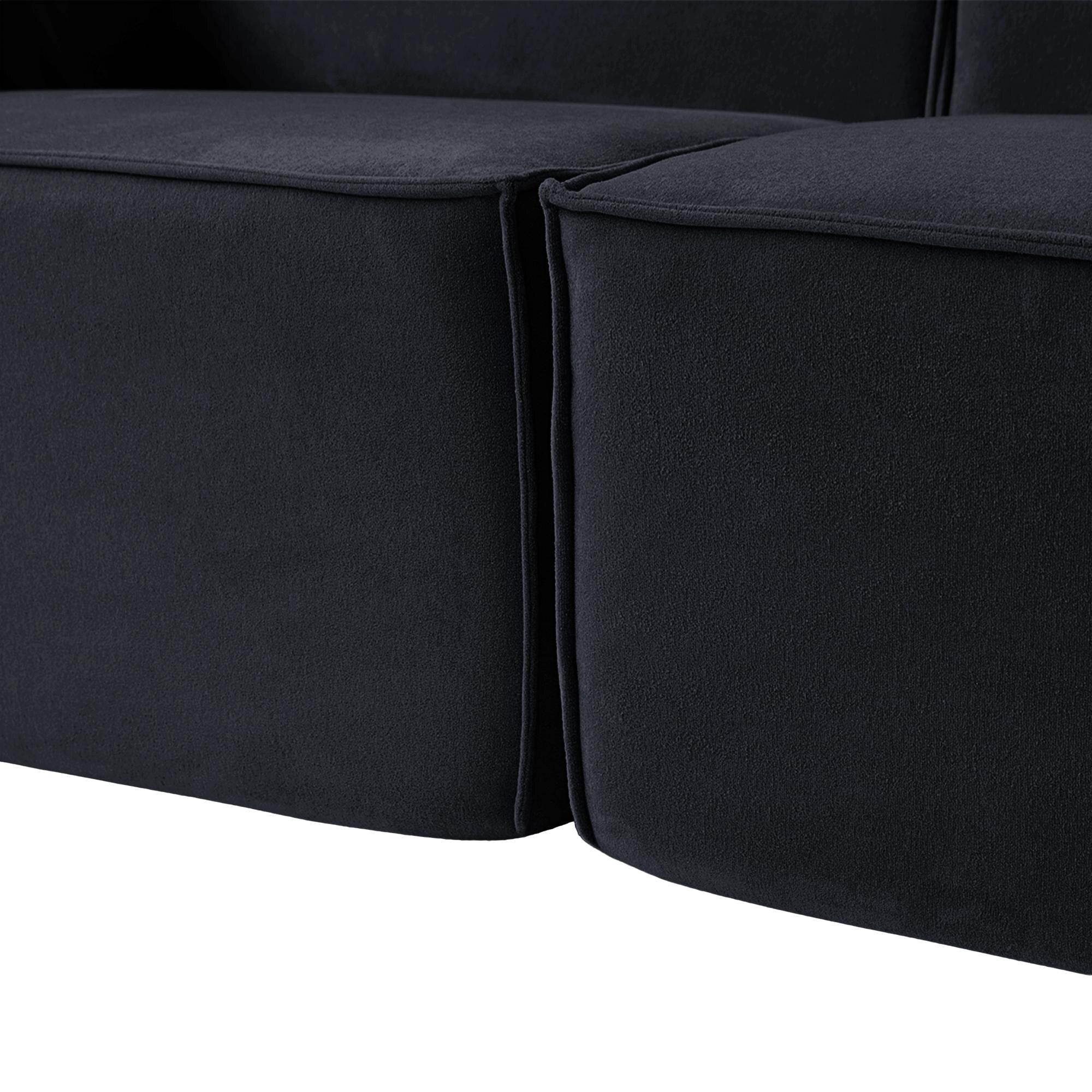 149 U Shaped Modular Sectional Sofa, 6-Seat Upholstered Sofa Couch, Free Combination