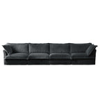 156.6 Corduroy 5-Seater Sofa Deep for living room and bedroom