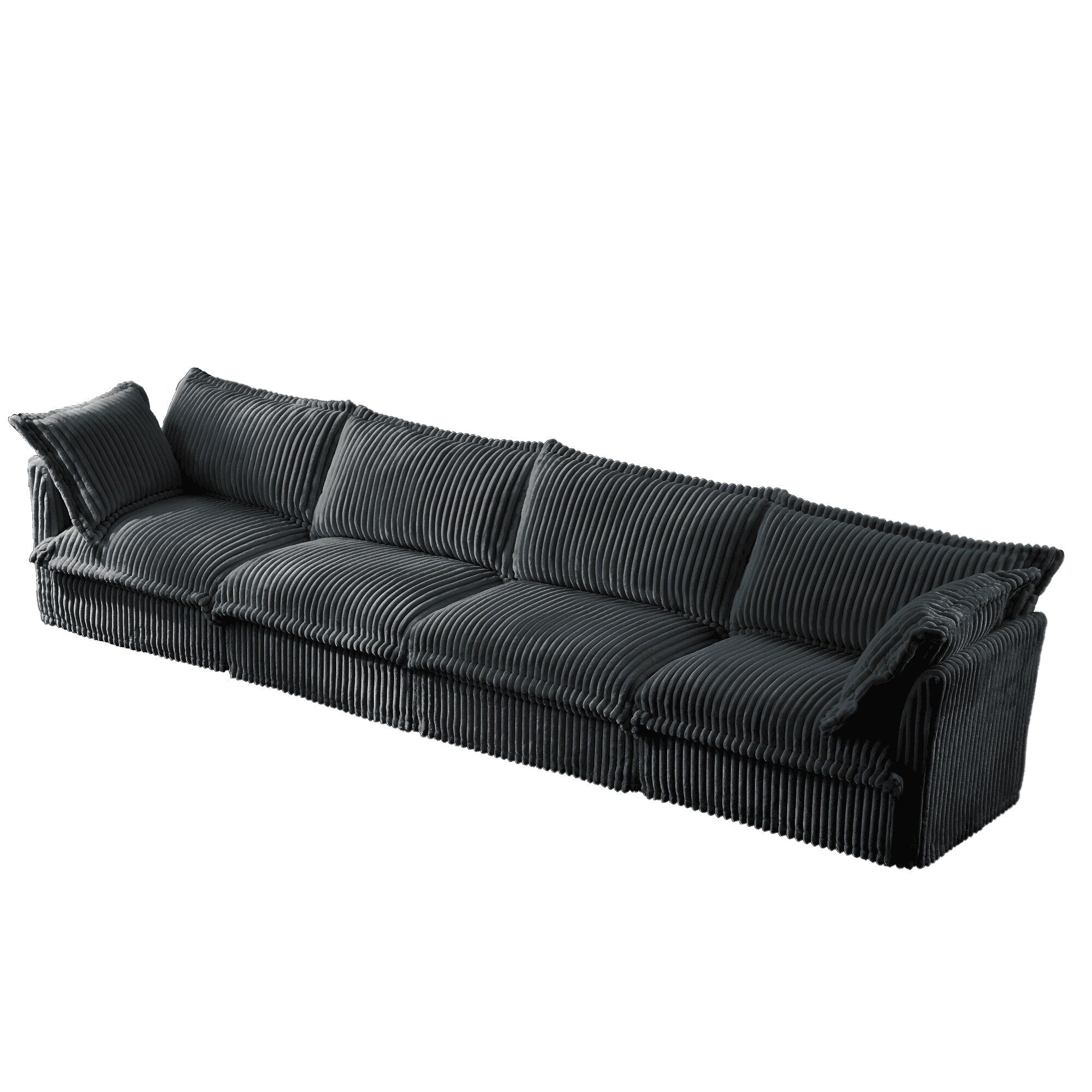 156.6 Corduroy 5-Seater Sofa Deep for living room and bedroom
