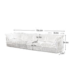 156.6 Corduroy 5-Seater Sofa Deep for living room and bedroom
