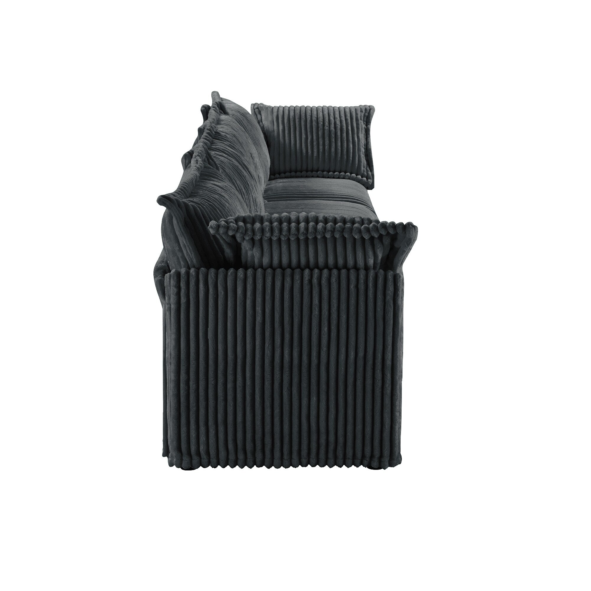 156.6 Corduroy 5-Seater Sofa Deep for living room and bedroom