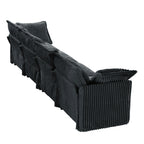 156.6 Corduroy 5-Seater Sofa Deep for living room and bedroom
