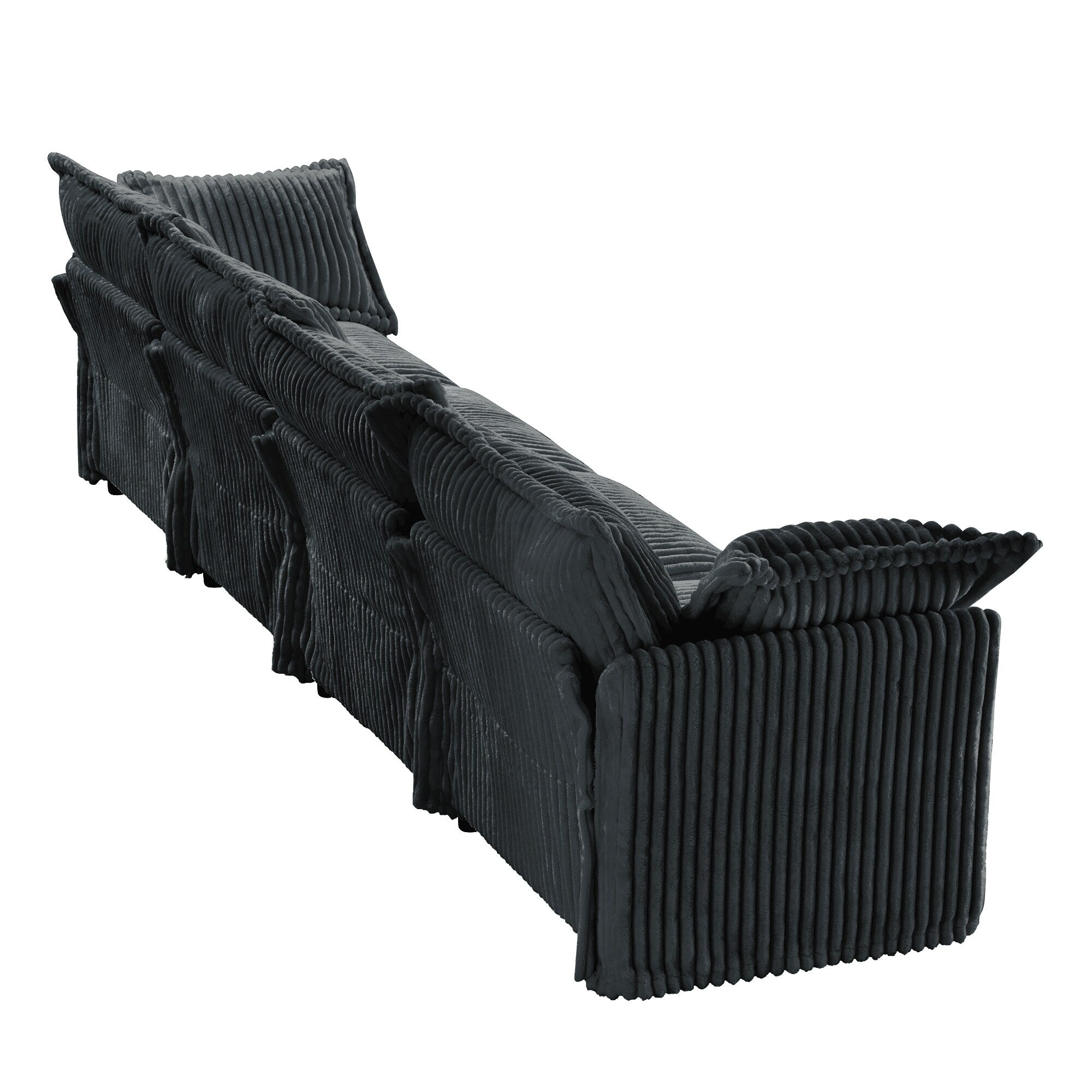 156.6 Corduroy 5-Seater Sofa Deep for living room and bedroom