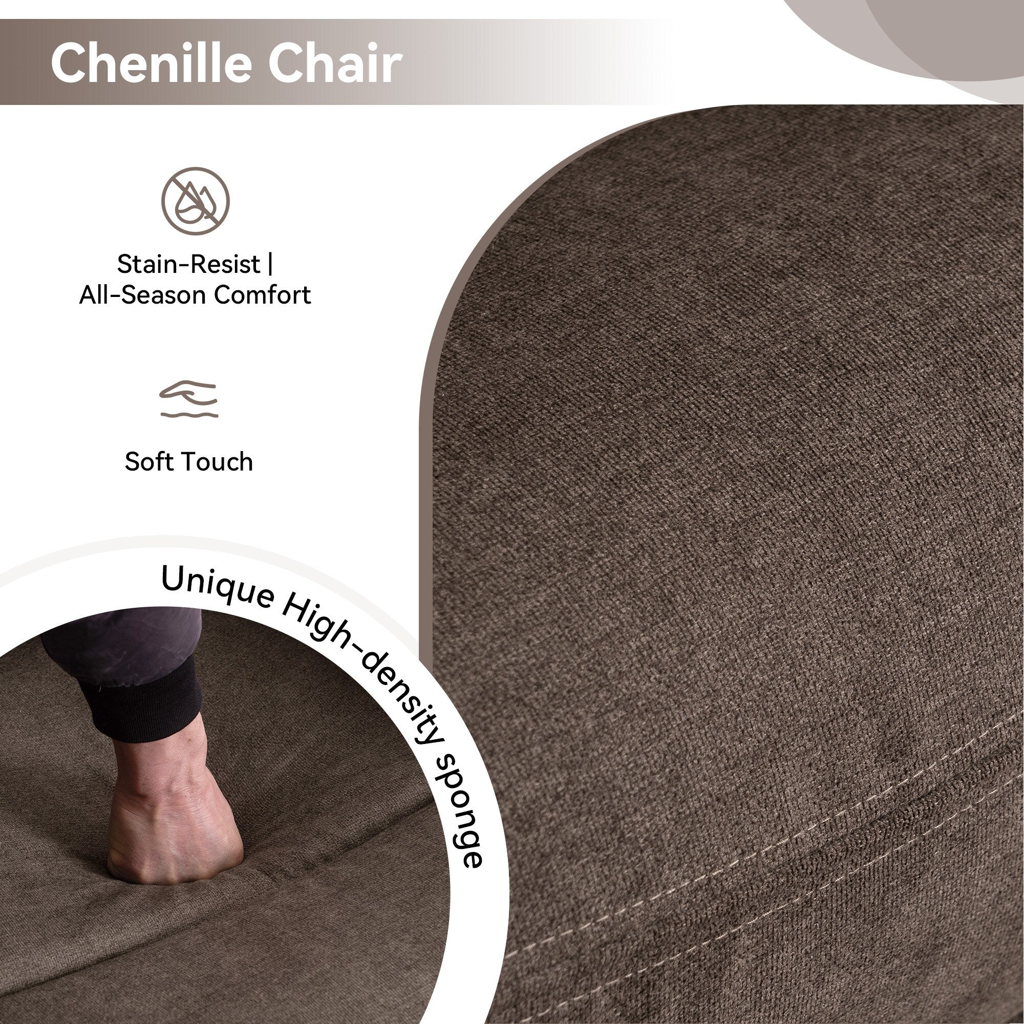 160° Recliner Chair for Elderly Seniors-Power Reclining Chair with 8-Point Massage  Heating, Soft Chenille Fabric