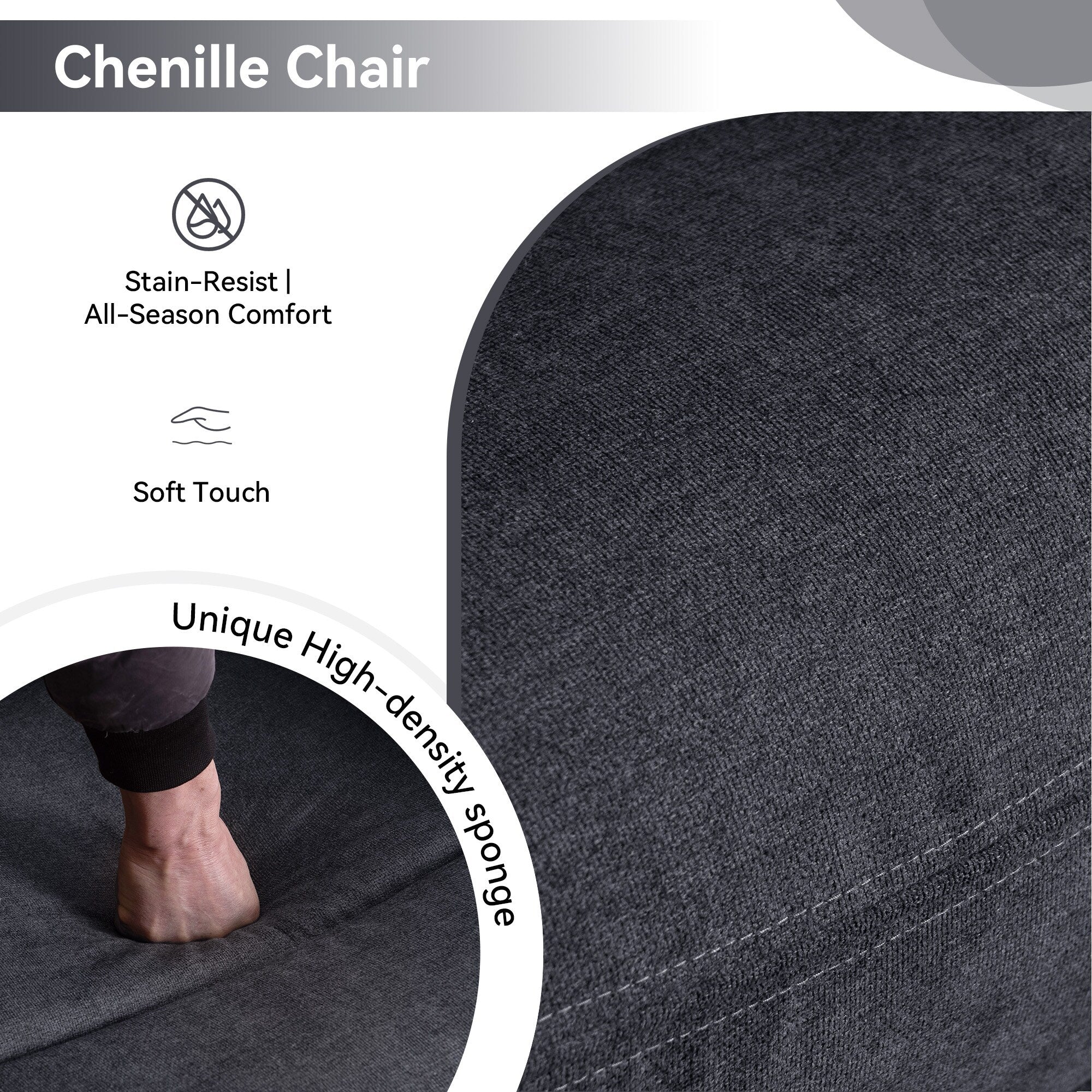 160° Recliner Chair for Elderly Seniors-Power Reclining Chair with 8-Point Massage  Heating, Soft Chenille Fabric