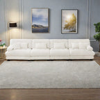 173.2 4-Seat Chenille Sectional Sofa with Deep Seating and Modular Design