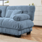 173.2 Chenille with Bolster Armrests, High-Resilience Sponge Cushions