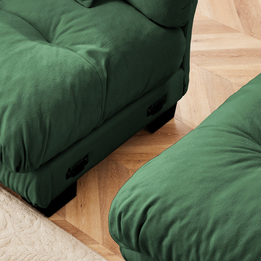 173.2 Chenille with Bolster Armrests, High-Resilience Sponge Cushions