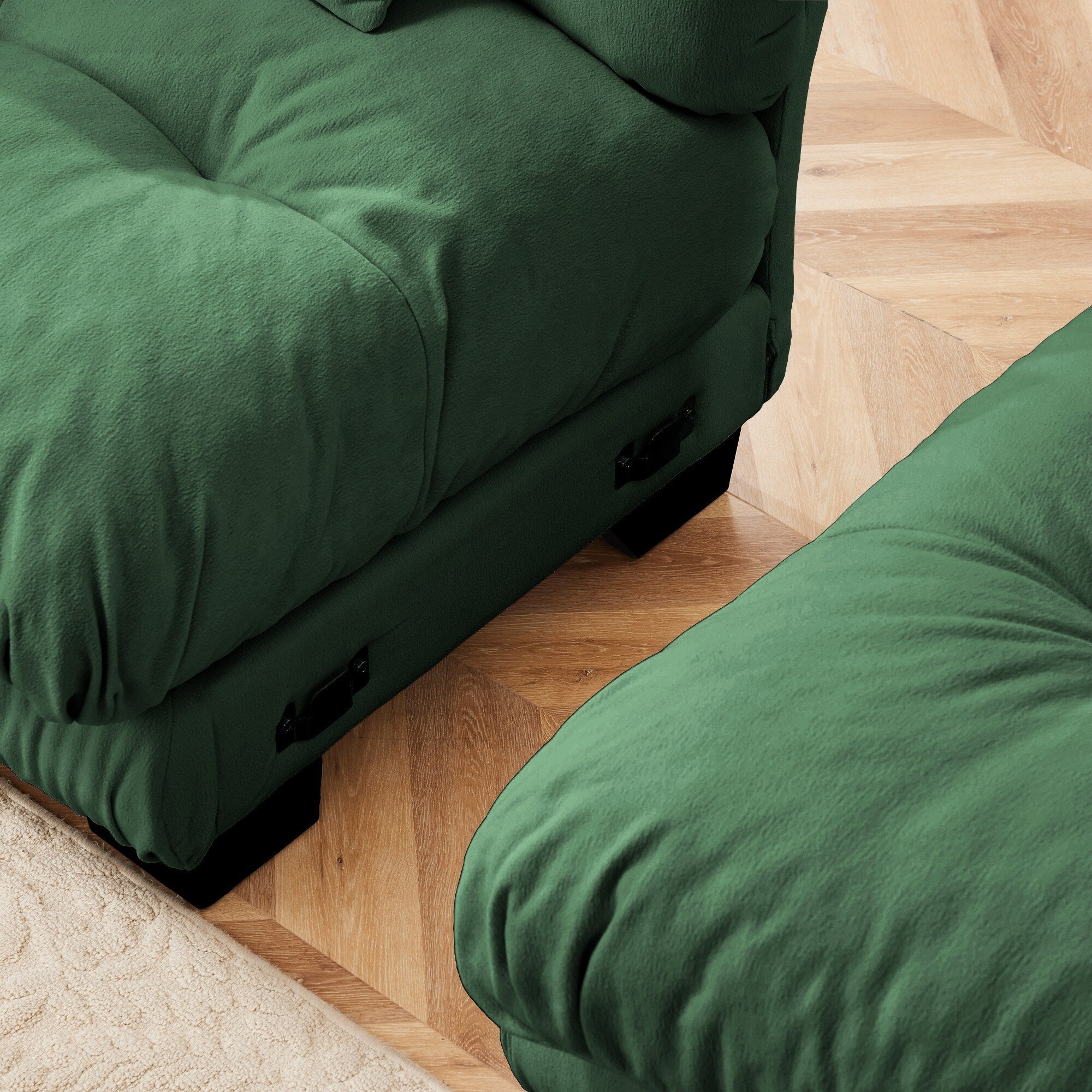 173.2 Chenille with Bolster Armrests, High-Resilience Sponge Cushions