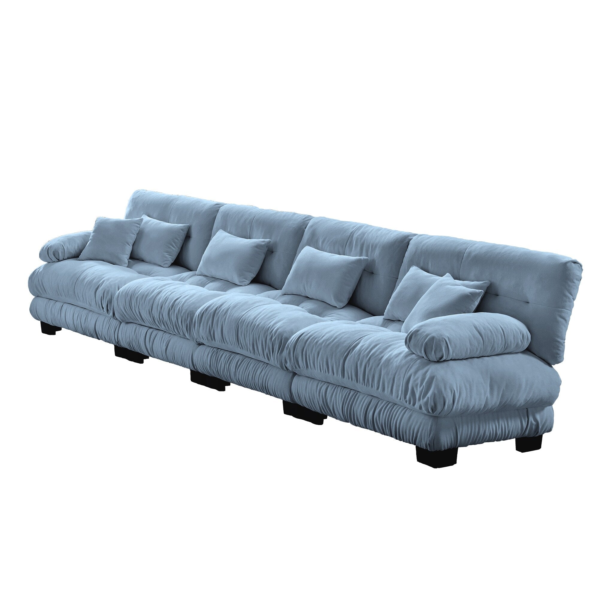 173.2 Chenille with Bolster Armrests, High-Resilience Sponge Cushions