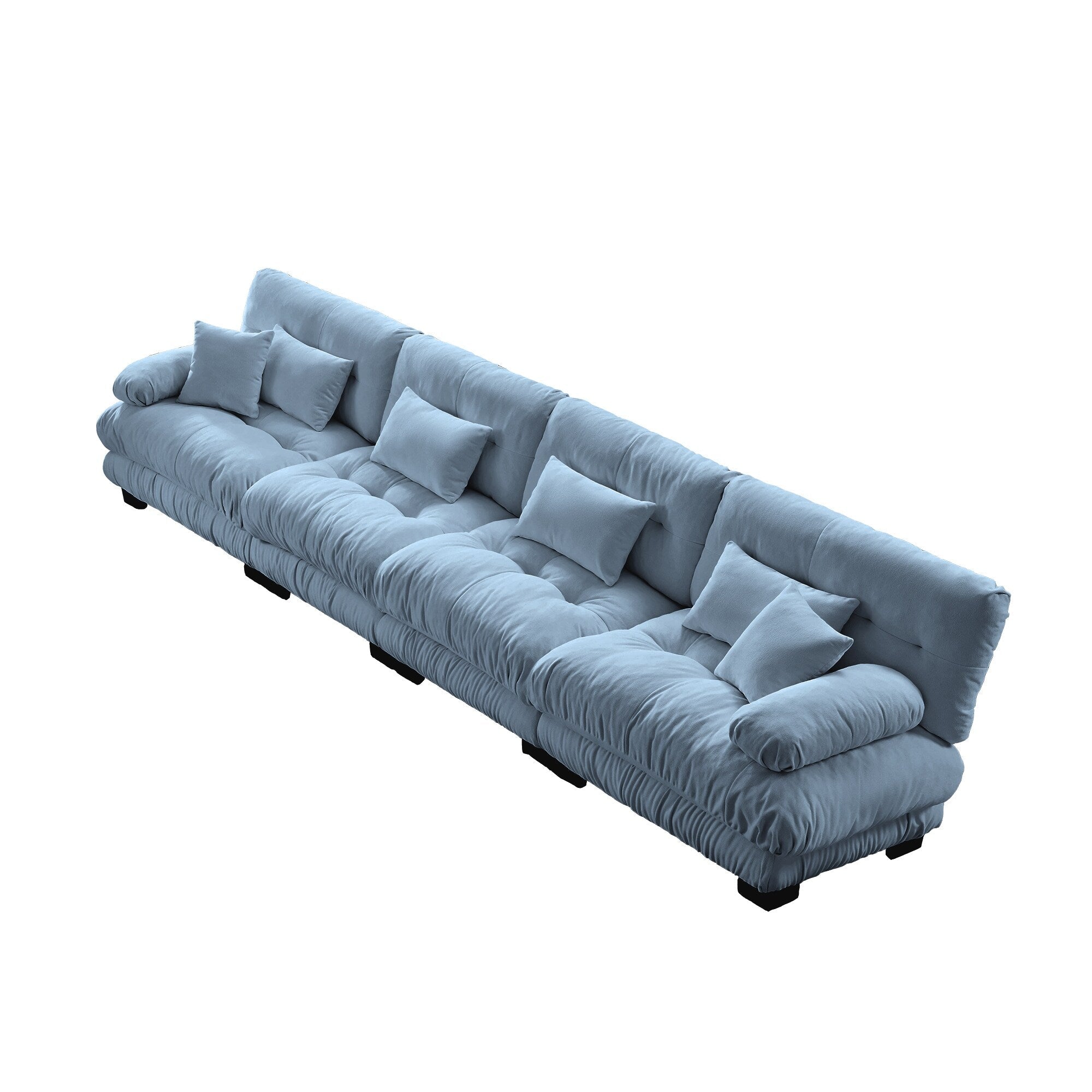173.2 Chenille with Bolster Armrests, High-Resilience Sponge Cushions