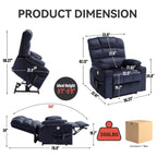 180Â° Power Lift Recliner Chair with Massage & Heat, Dual Cup Holders