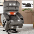 180Â° Power Lift Recliner Chair with Massage & Heat, Dual Cup Holders