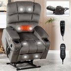 180Â° Power Lift Recliner Chair with Massage & Heat, Dual Cup Holders