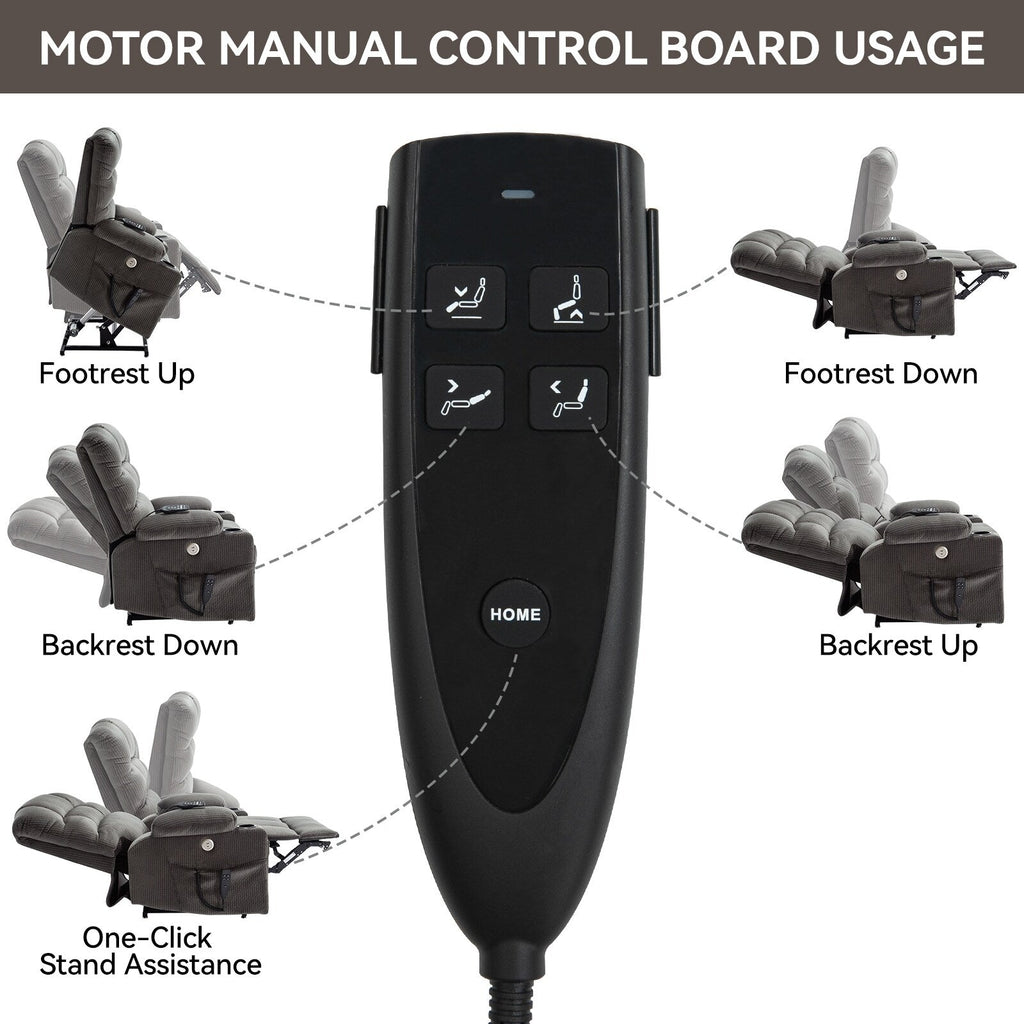 180Â° Power Lift Recliner Chair with Massage & Heat, Dual Cup Holders