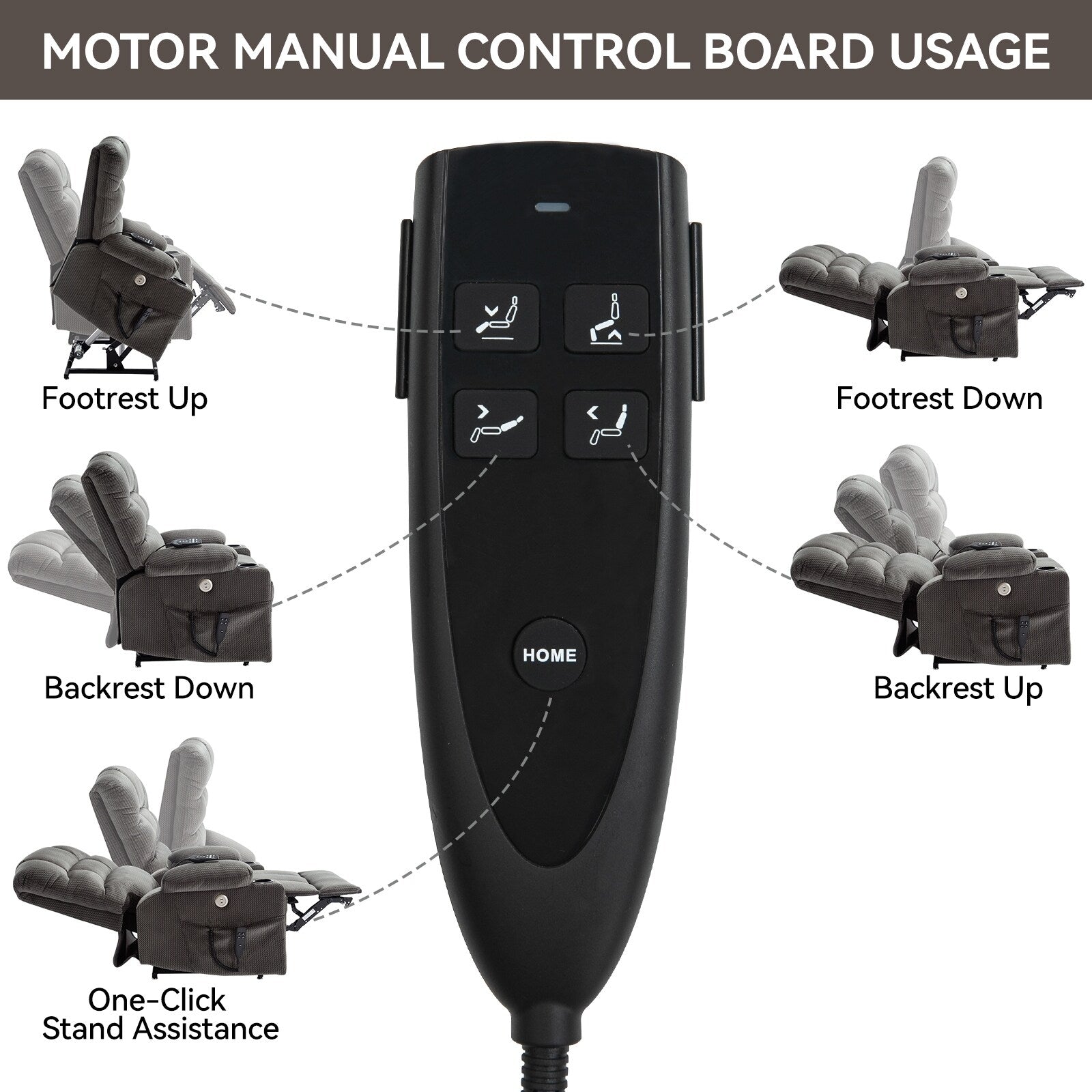 180Â° Power Lift Recliner Chair with Massage & Heat, Dual Cup Holders
