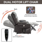 180Â° Power Lift Recliner Chair with Massage & Heat, Dual Cup Holders