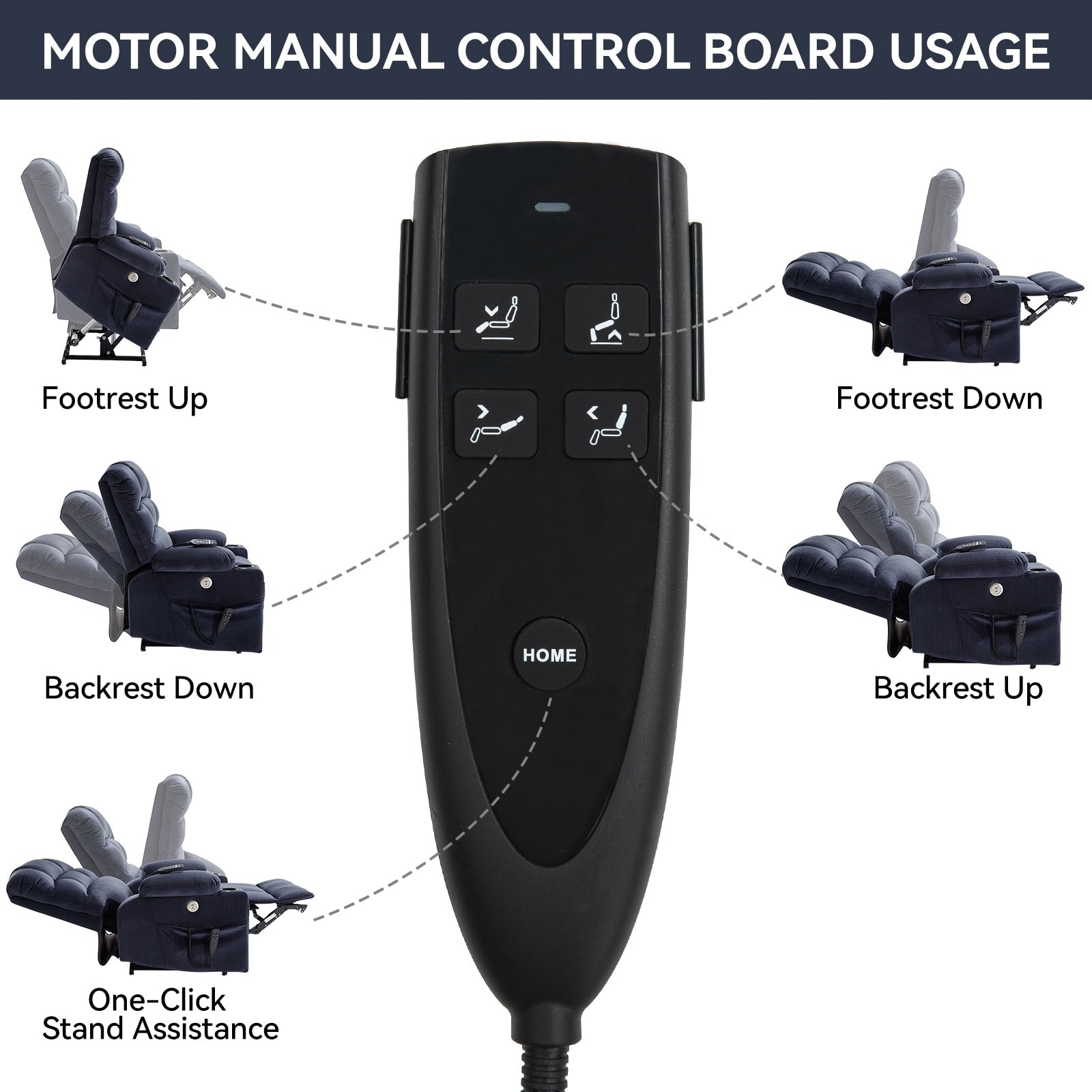 180Â° Power Lift Recliner Chair with Massage & Heat, Dual Cup Holders