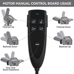 180Â° Power Lift Recliner Chair with Massage & Heat,Solid Wood Armrests