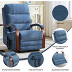180Â° Power Lift Recliner Chair with Massage & Heat,Solid Wood Armrests