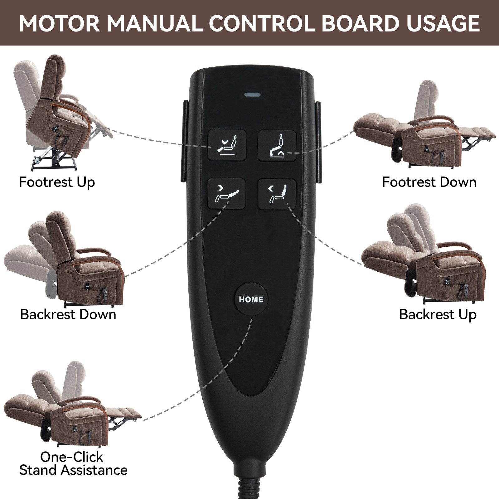 180Â° Power Lift Recliner Chair with Massage & Heat,Solid Wood Armrests