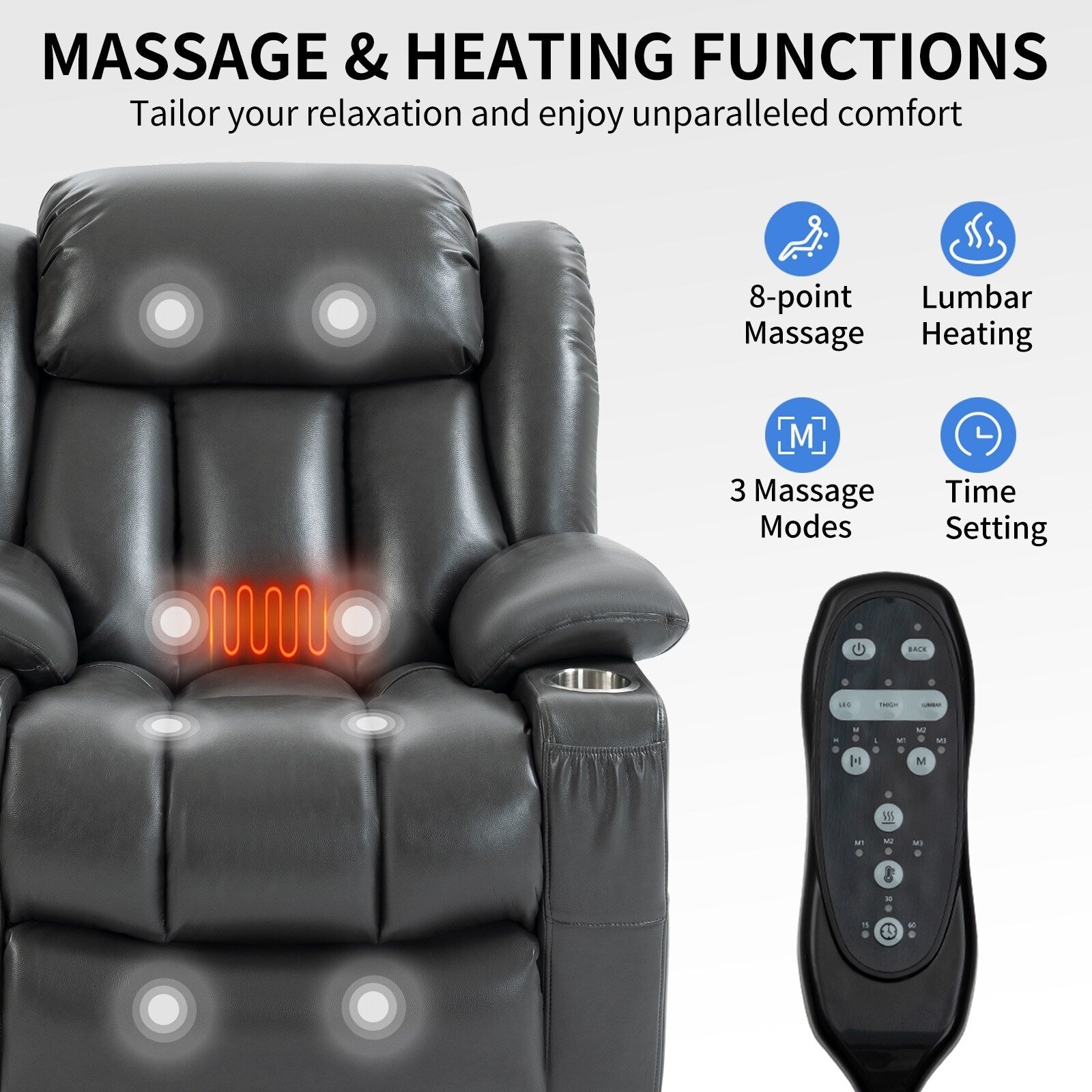 180Â° Power Lift Recliner Chair,Dual Motor, Stainless steel Cup Holders