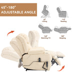 180Â° Power Lift Recliner Chair,Dual Motor, Stainless steel Cup Holders