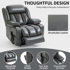180Â° Power Lift Recliner Chair,Dual Motor, Stainless steel Cup Holders