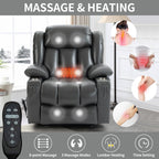 180Â° Power Lift Recliner Chair,Dual Motor, Stainless steel Cup Holders
