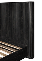 Lit Queen Cadenza en acacia, noir