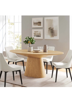 Table à manger ronde Quillon 75, chêne