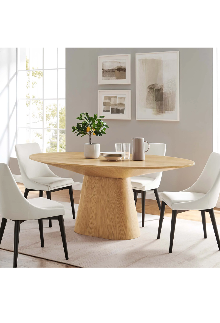 Table à manger ronde Quillon 75, chêne