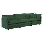 2-Piece Set Chenille Upholstered Extra Deep Seat Oversized Sofa with 3-Seater Sofa + Loveseat Sofa Sets