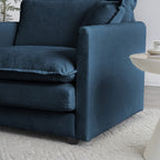 2-Piece Set Chenille Upholstered Extra Deep Seat Oversized Sofa with 3-Seater Sofa + Loveseat Sofa Sets