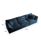 2-Piece Set Chenille Upholstered Extra Deep Seat Oversized Sofa with 3-Seater Sofa + Loveseat Sofa Sets