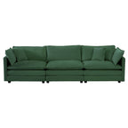 2-Piece Set Chenille Upholstered Extra Deep Seat Oversized Sofa with 3-Seater Sofa + Loveseat Sofa Sets