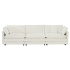 2-Piece Set Chenille Upholstered Extra Deep Seat Oversized Sofa with 3-Seater Sofa + Loveseat Sofa Sets