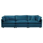 2-Piece Set Chenille Upholstered Extra Deep Seat Oversized Sofa with 3-Seater Sofa + Loveseat Sofa Sets